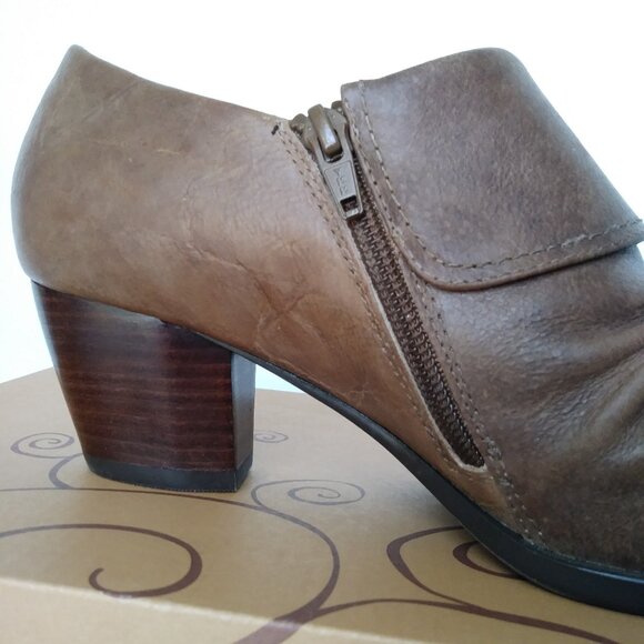 Pure Sole "Rowdy" Leather Chestnut Brown Shootie Bootie- 8.5M - Picture 7 of 9